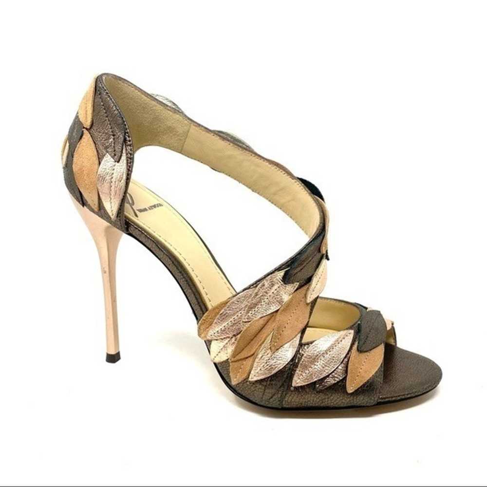 B Brian Atwood Lunetta Metallic Leather & Suede L… - image 3