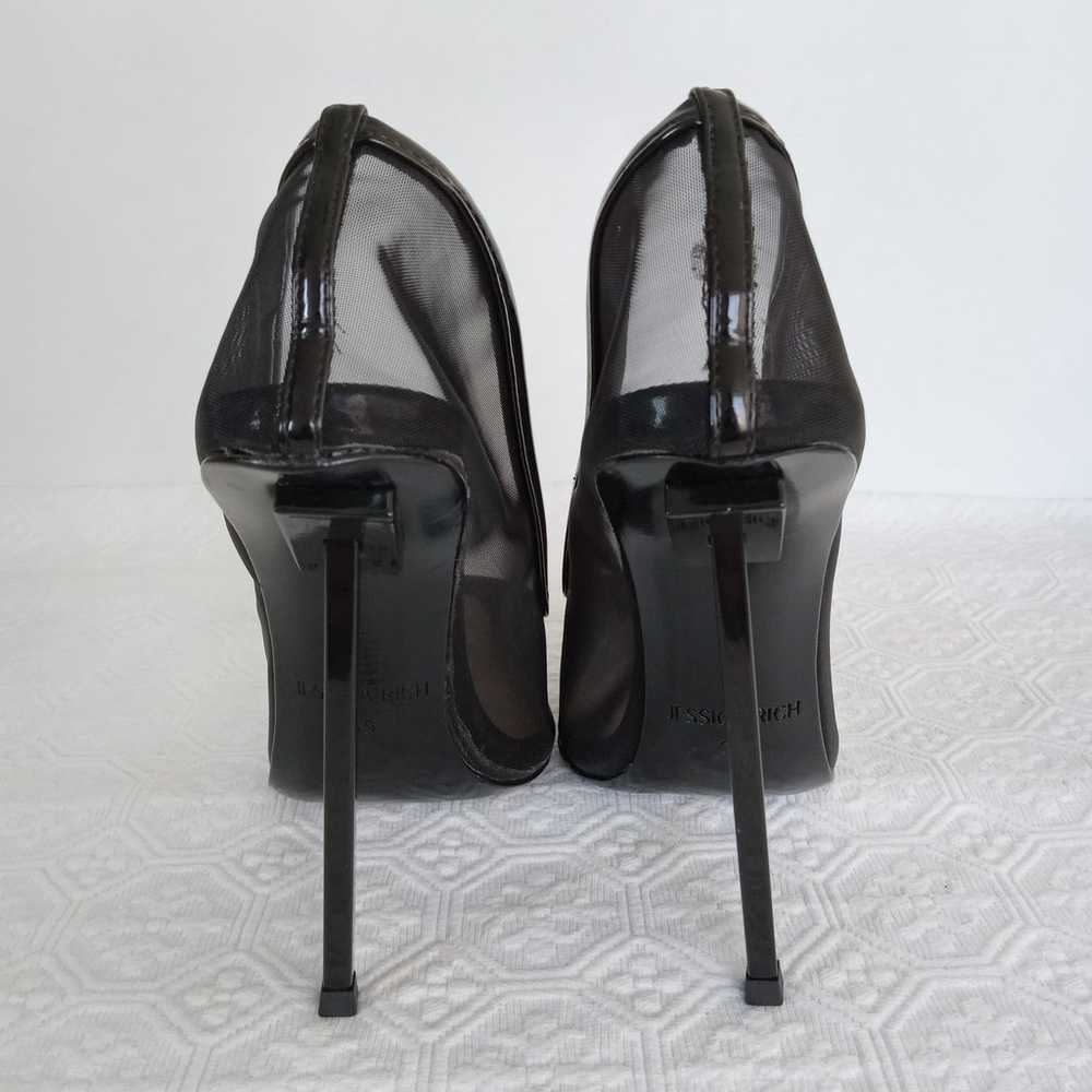 JESSICA RICH Black Mesh Pointed Toe Stiletto Heel… - image 5