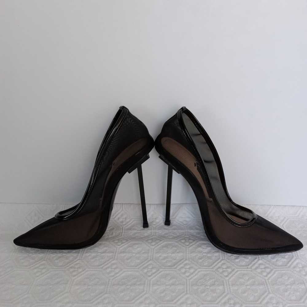 JESSICA RICH Black Mesh Pointed Toe Stiletto Heel… - image 6
