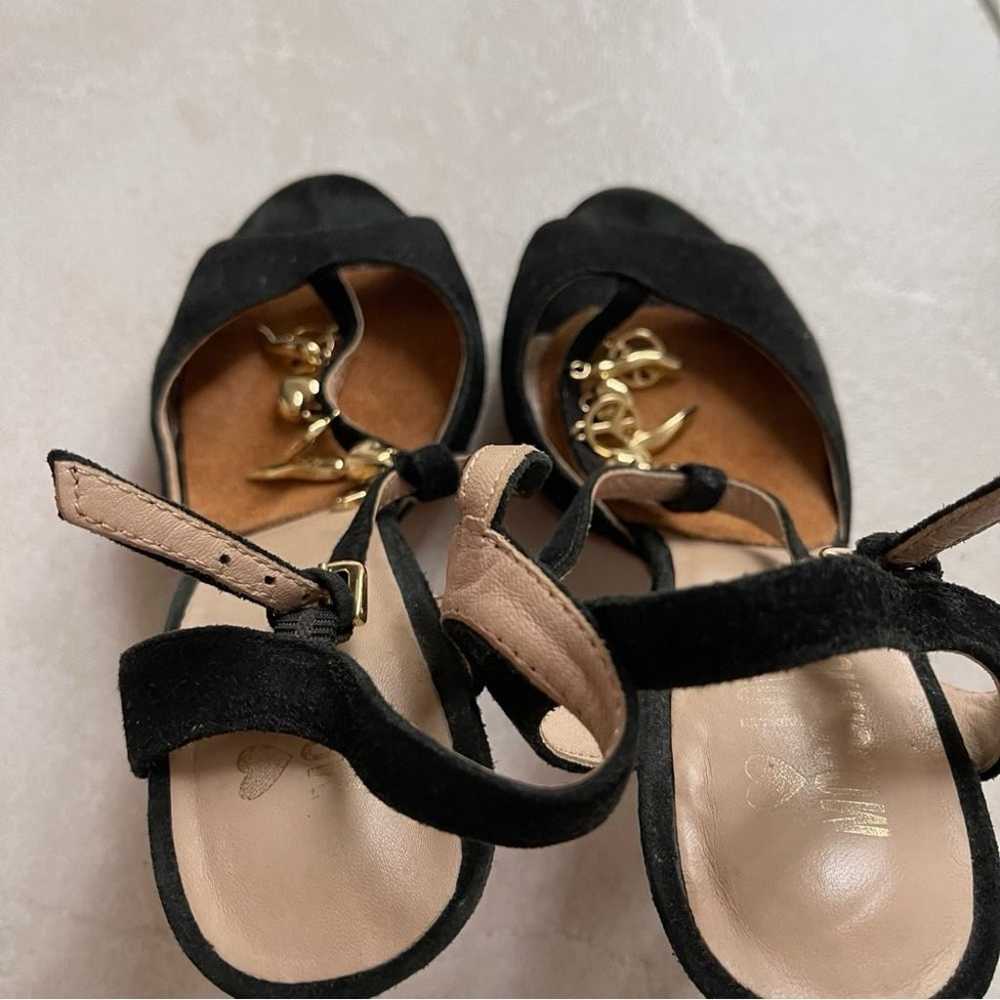 Love Moschino black charm T strap heels size 8 38 - image 9