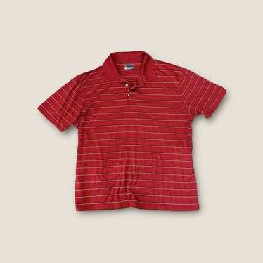Pga Tour PGA Tour Striped Short Sleeve Polo Red C… - image 1