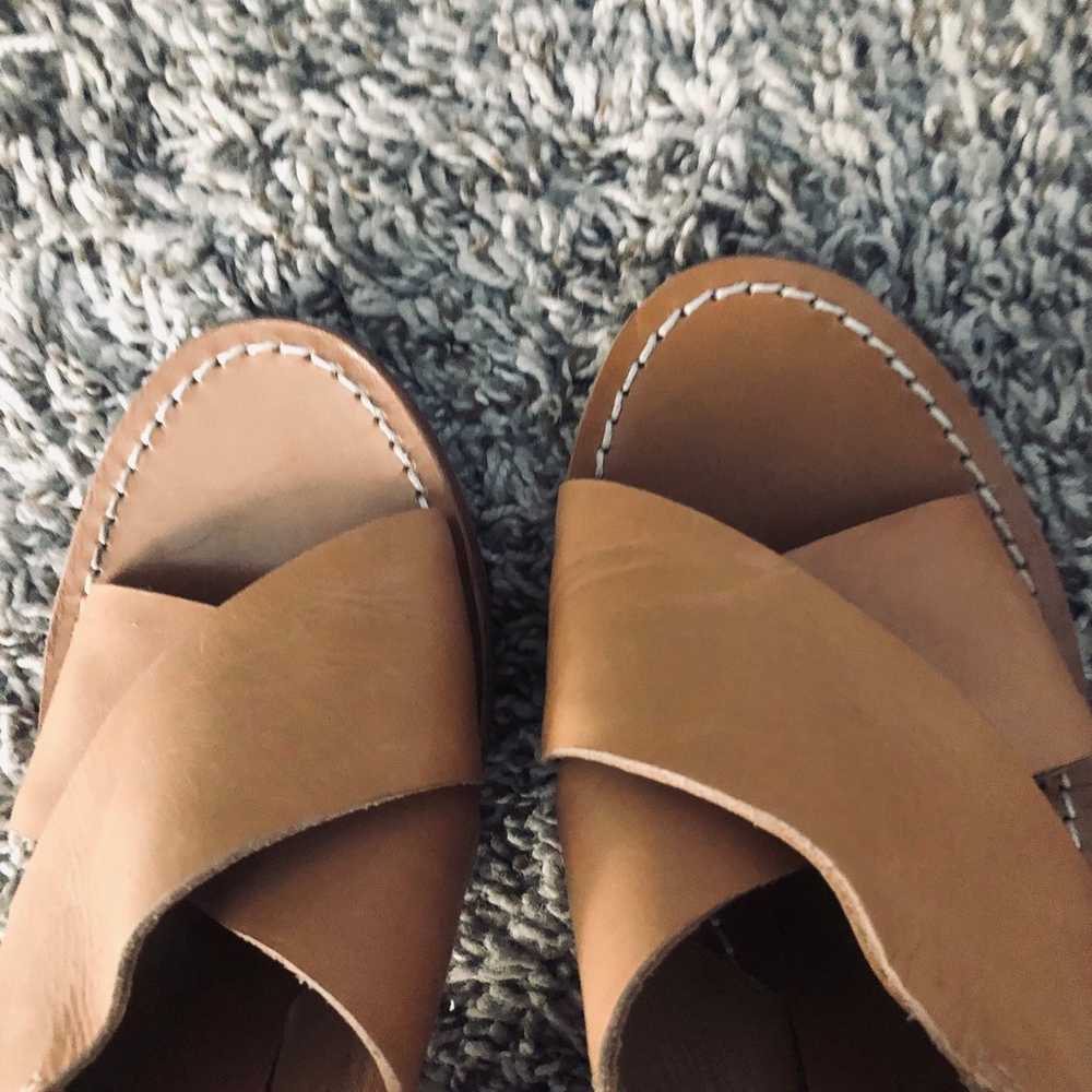 Zimmerman heel sandals natural leather sz 37 7 - image 8