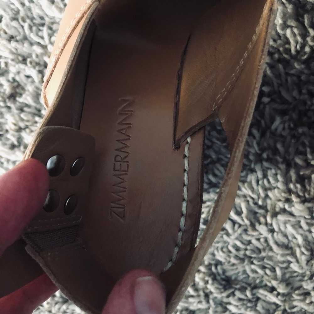 Zimmerman heel sandals natural leather sz 37 7 - image 9