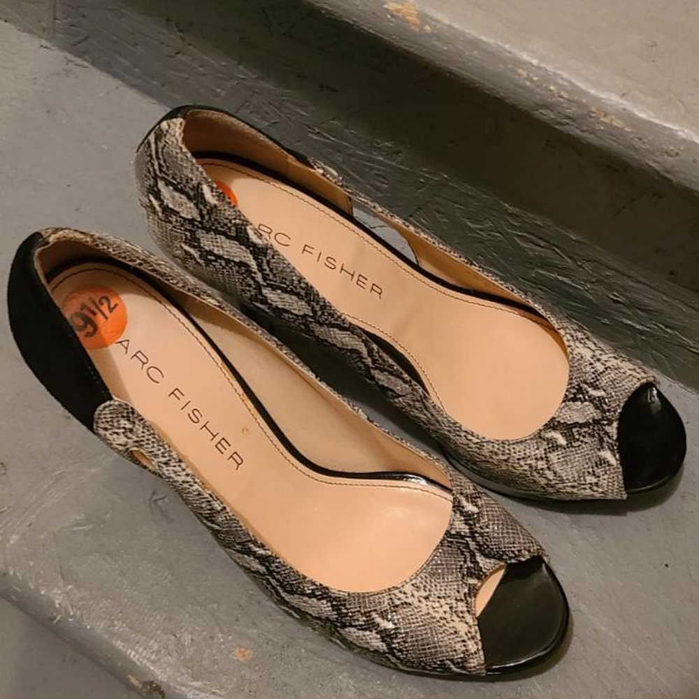 snakeskin pumps - image 1