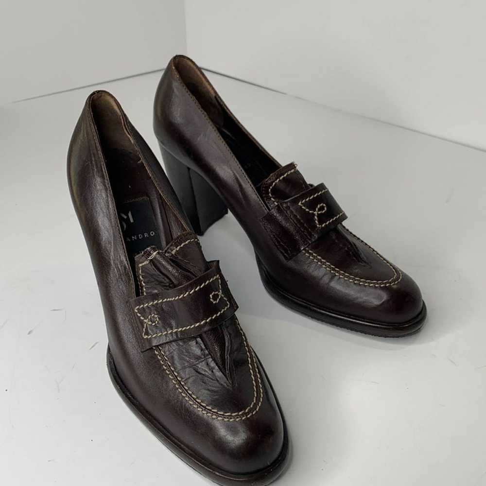 Di Sandro Italian brown leather Oxford pumps - image 1