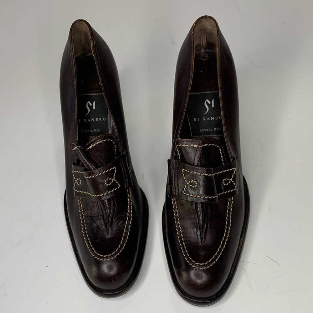 Di Sandro Italian brown leather Oxford pumps - image 2