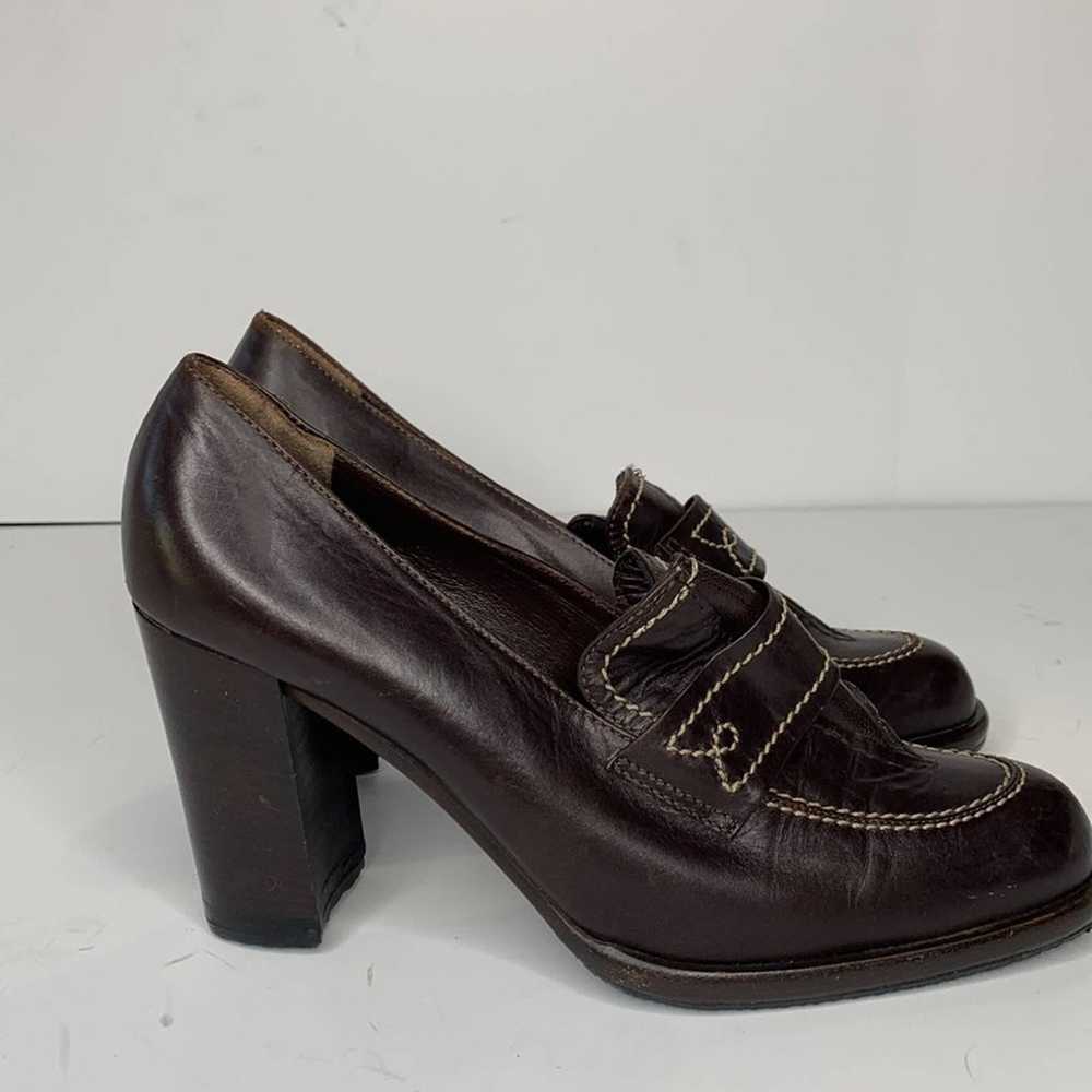 Di Sandro Italian brown leather Oxford pumps - image 3