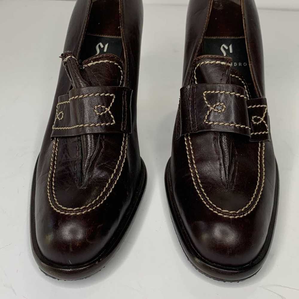 Di Sandro Italian brown leather Oxford pumps - image 4