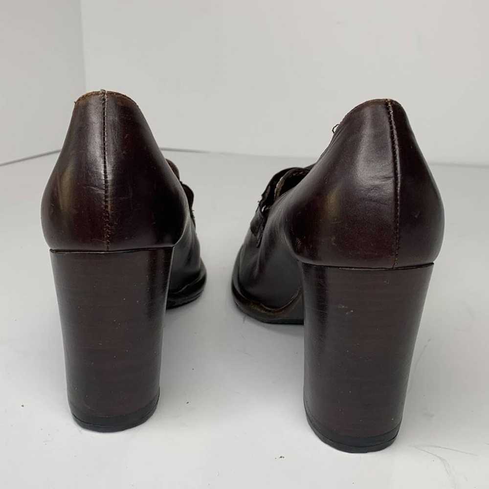 Di Sandro Italian brown leather Oxford pumps - image 5