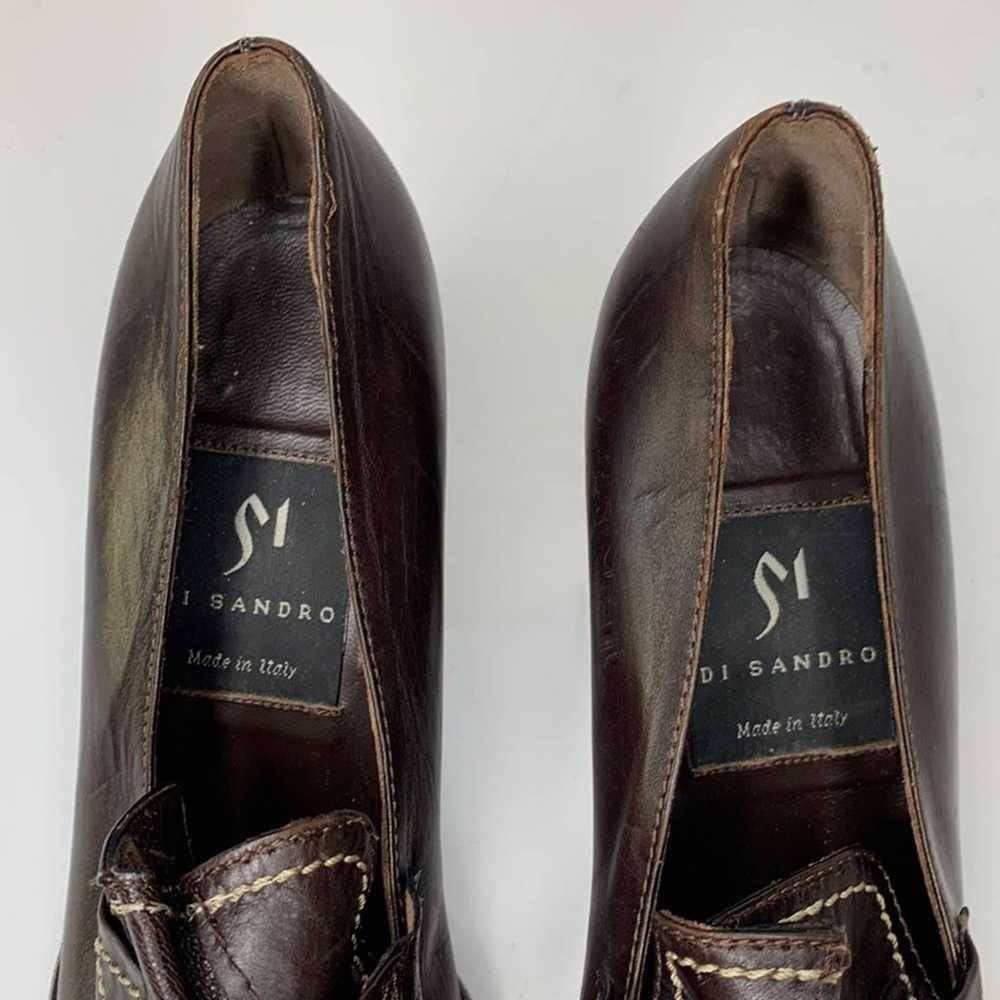 Di Sandro Italian brown leather Oxford pumps - image 7