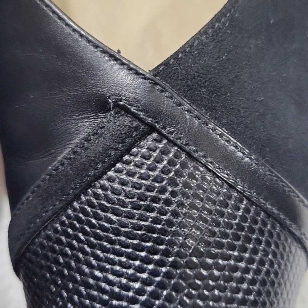 EUC Salvatore Ferragamo women's leather suede pat… - image 12