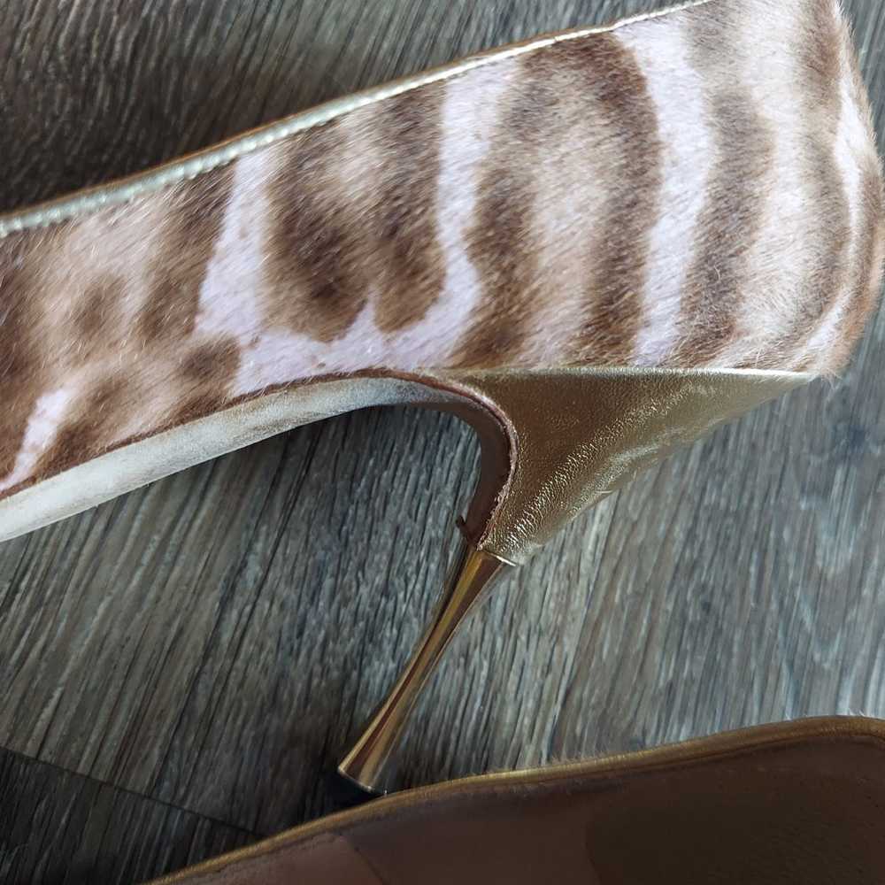 Manola Blahnik Hairon pink Brown Leopard open toe… - image 6