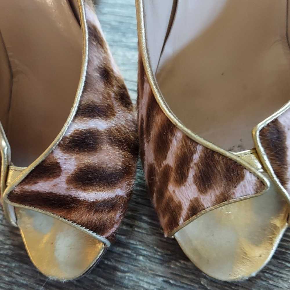 Manola Blahnik Hairon pink Brown Leopard open toe… - image 8