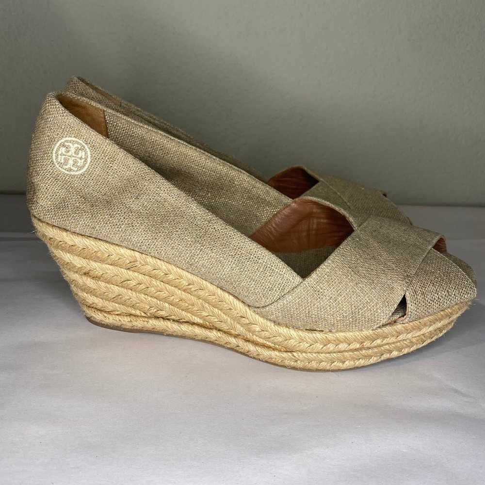 Tory Burch Filipa Espadrille Wedge Tan - image 2