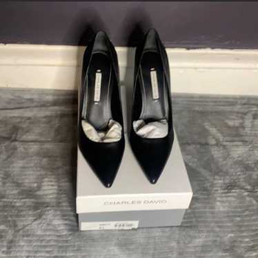 Charles David Sway II Black Leather Pumps -Size 8… - image 1