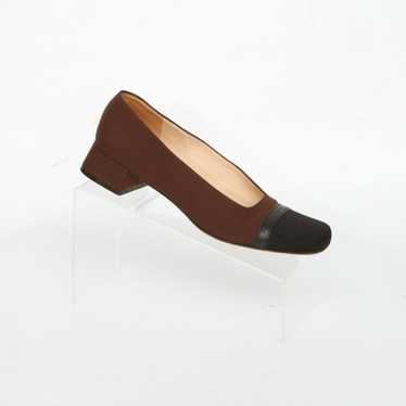 Salvatore Ferragamo Brown Black Pump