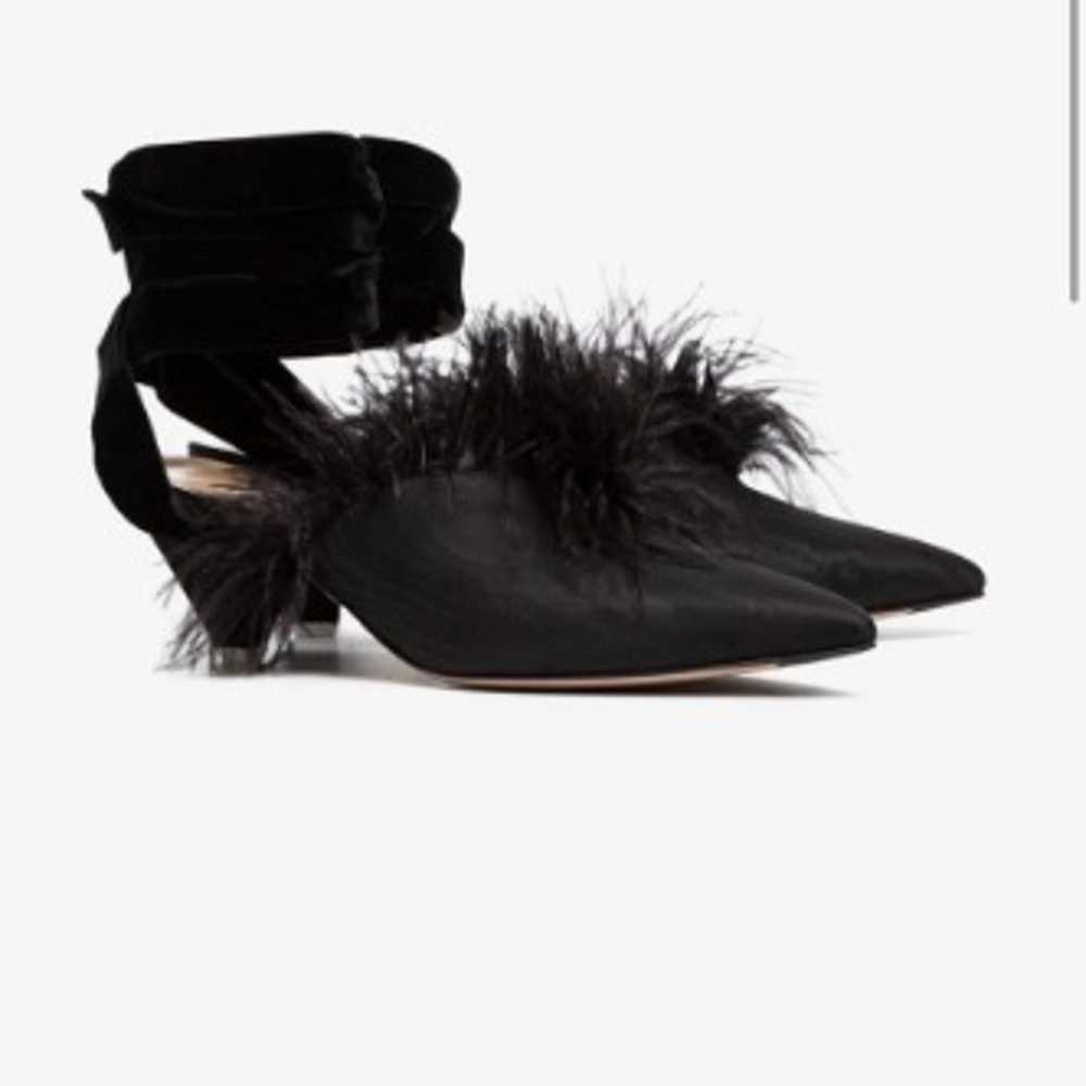 ATTICO black feather  heels - image 1