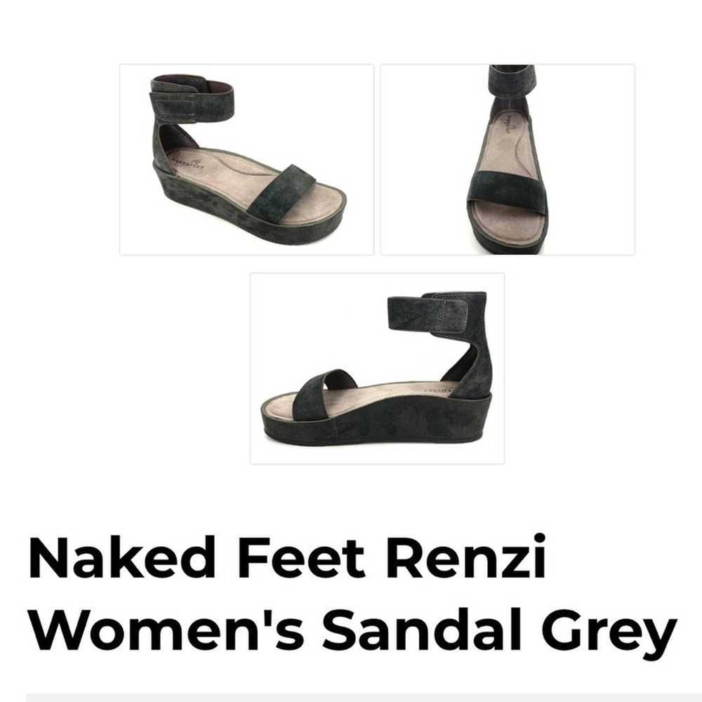 Naked Feet Renzi women's Grey wedge sandal =. SIZ… - image 11