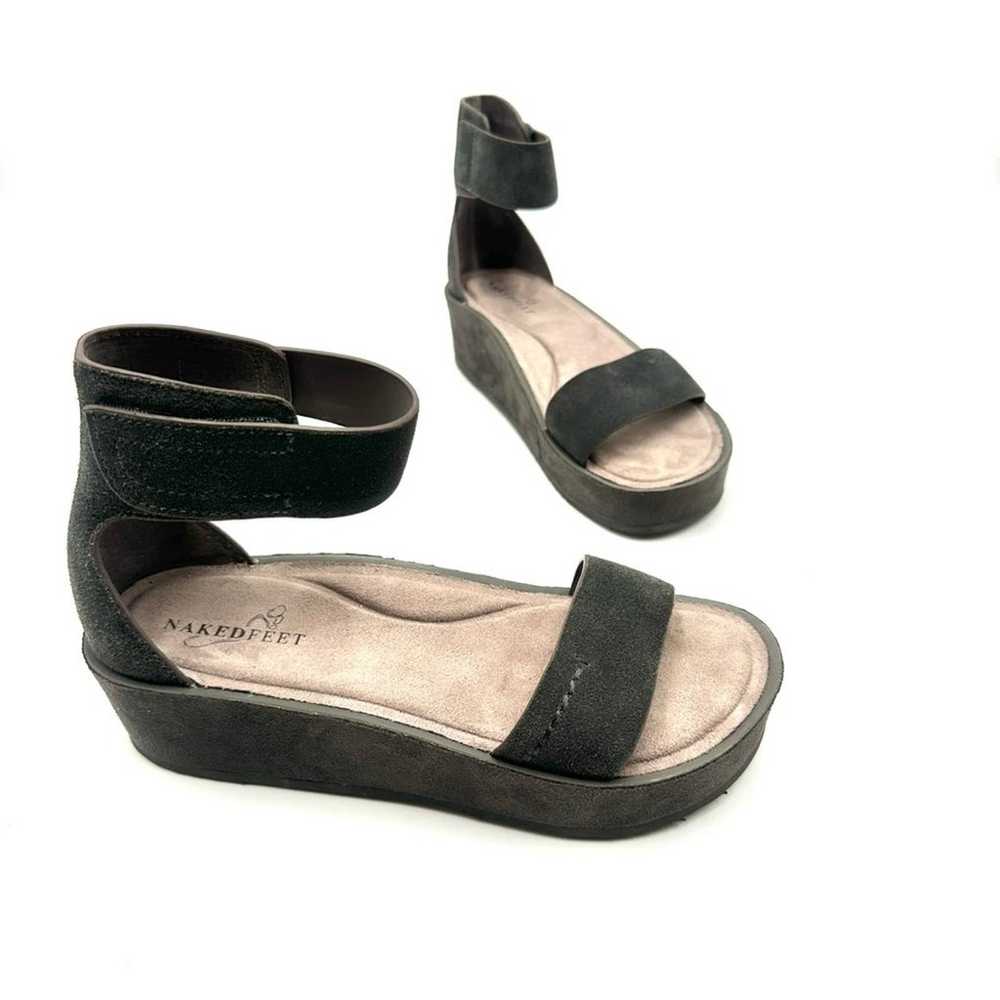 Naked Feet Renzi women's Grey wedge sandal =. SIZ… - image 12