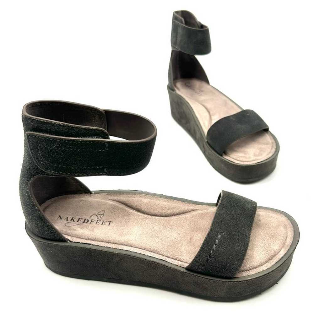 Naked Feet Renzi women's Grey wedge sandal =. SIZ… - image 1