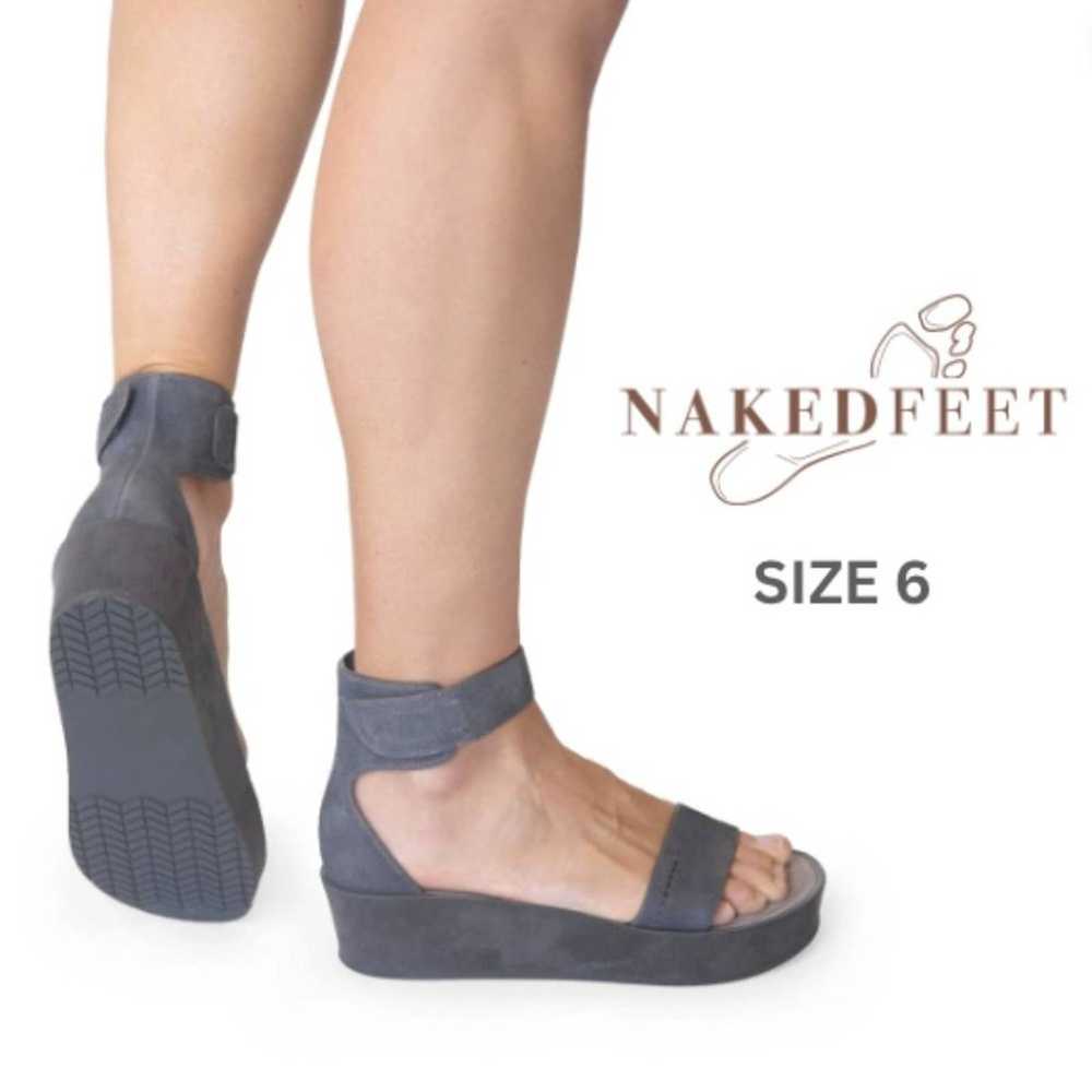 Naked Feet Renzi women's Grey wedge sandal =. SIZ… - image 2