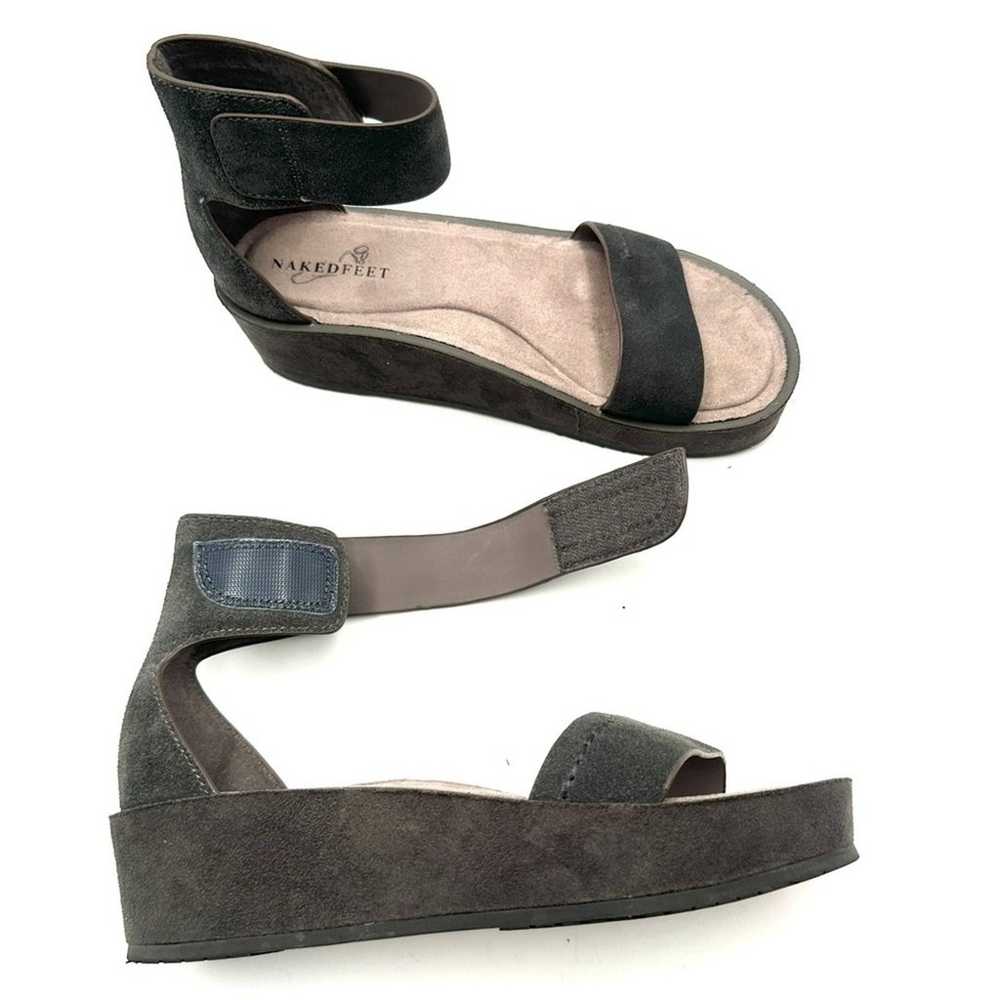 Naked Feet Renzi women's Grey wedge sandal =. SIZ… - image 9