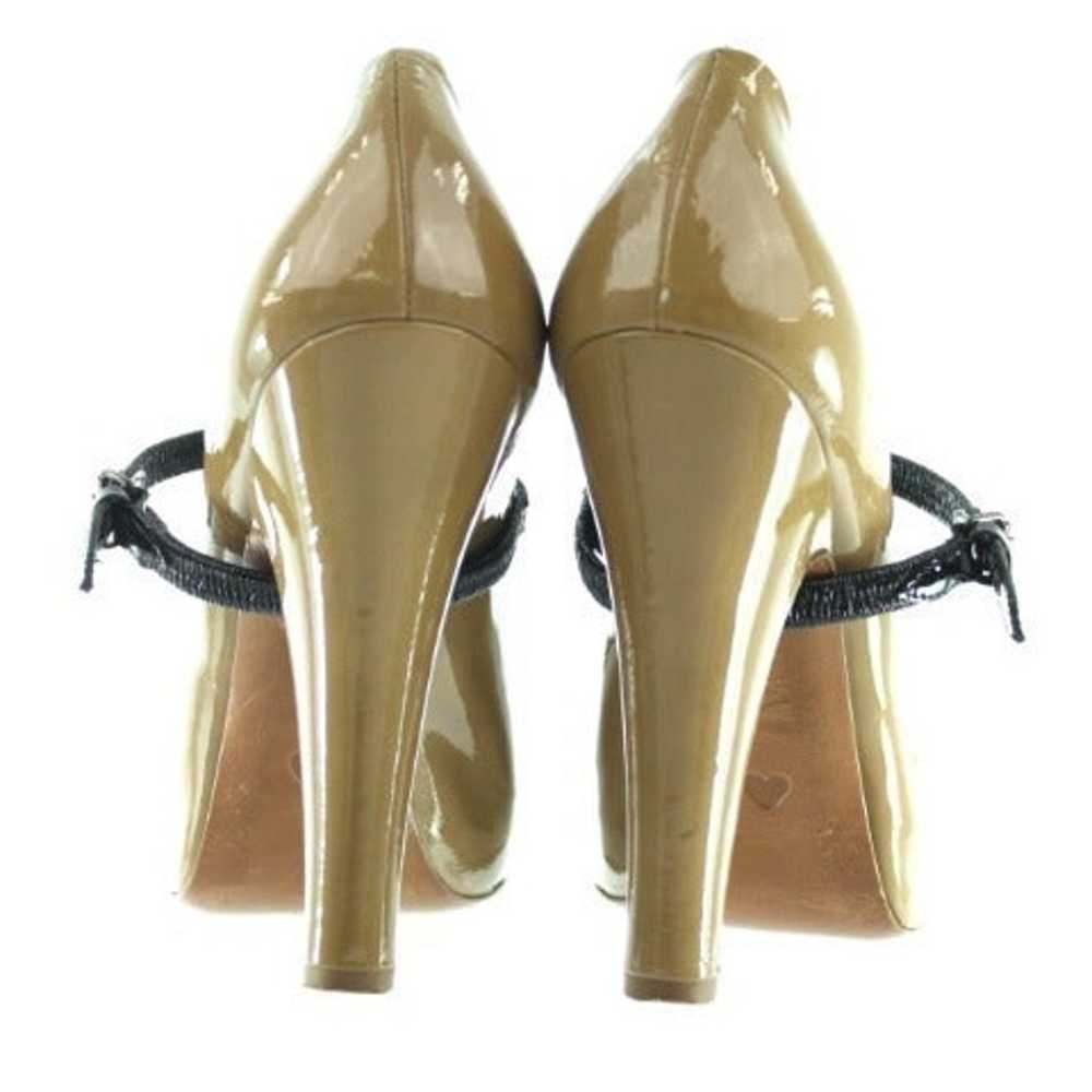 MOSCHINO Tan Patent Leather Pumps - image 4