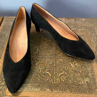 Madewell black suede pumps round toe size 8.5