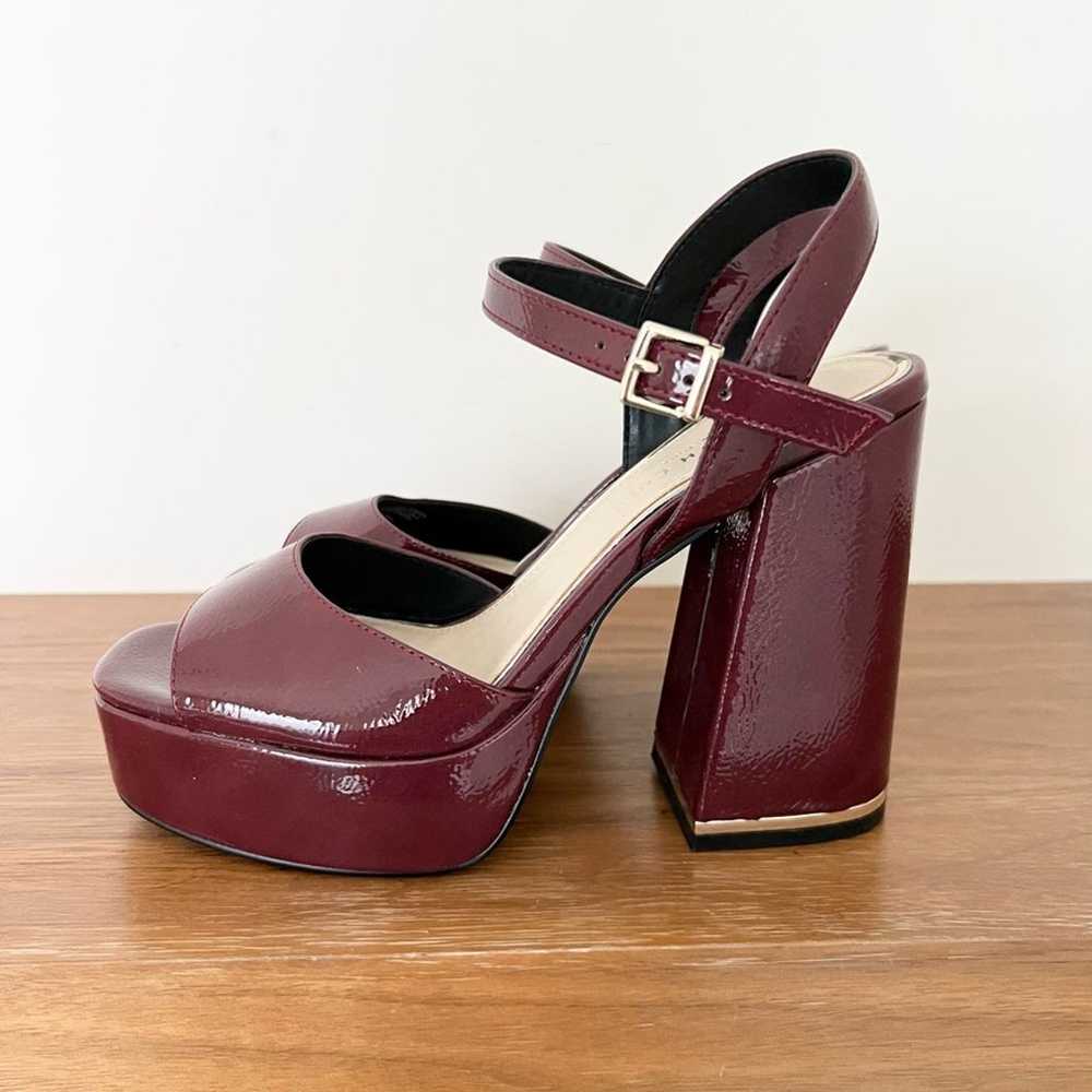Kenneth Cole dolly platform sandals burgundy size… - image 4
