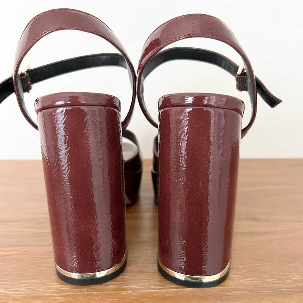Kenneth Cole dolly platform sandals burgundy size… - image 5