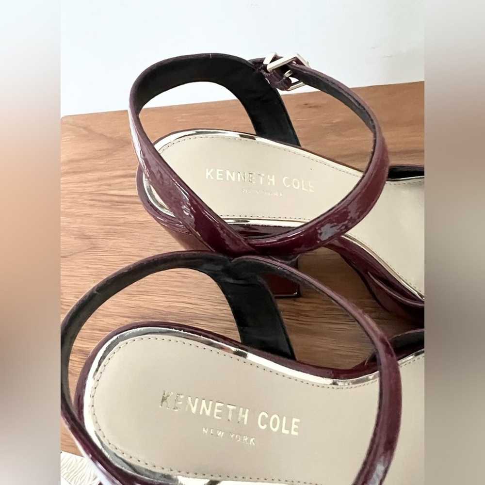 Kenneth Cole dolly platform sandals burgundy size… - image 6