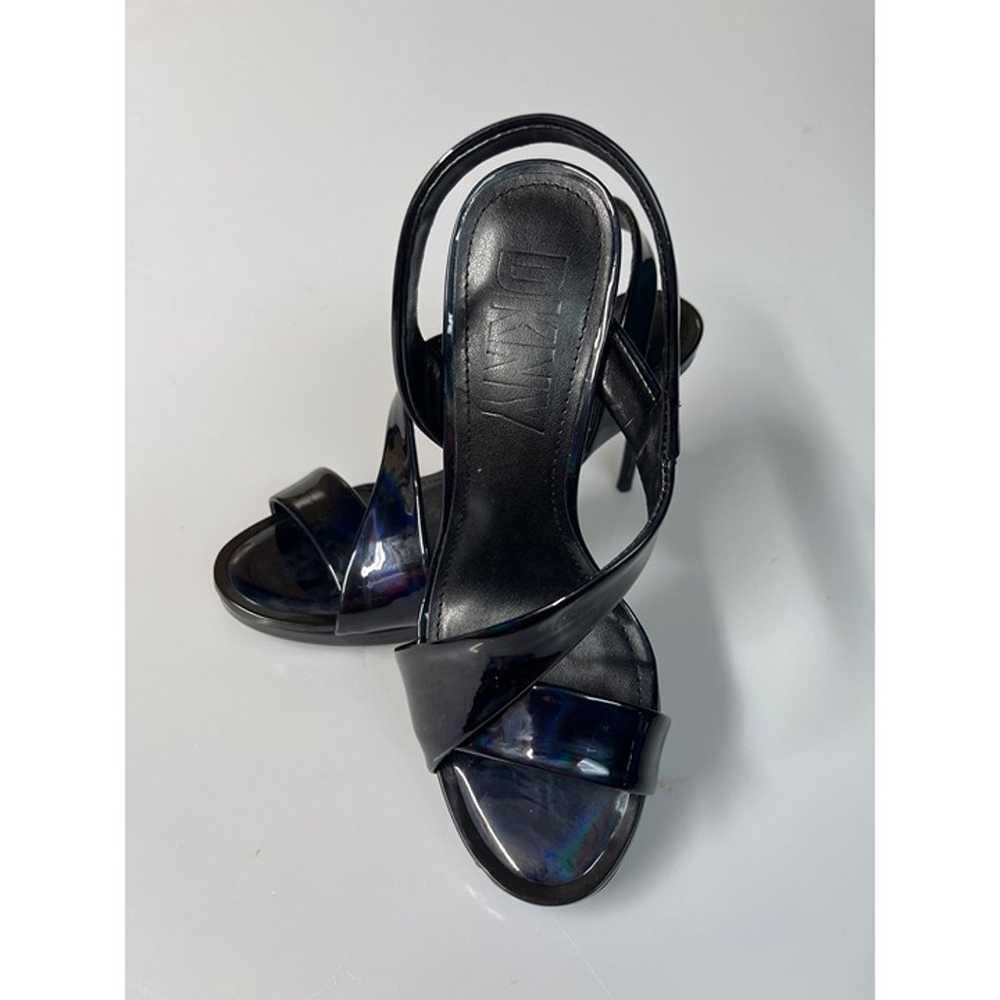 DKNY Sling Back Strappy Black Heels Size 5 - image 10