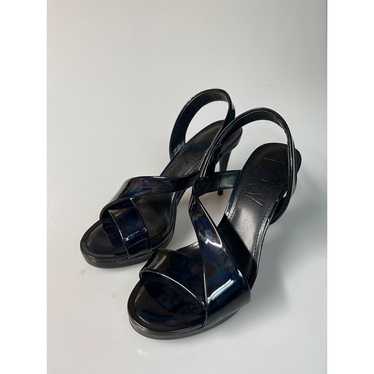 DKNY Sling Back Strappy Black Heels Size 5 - image 1