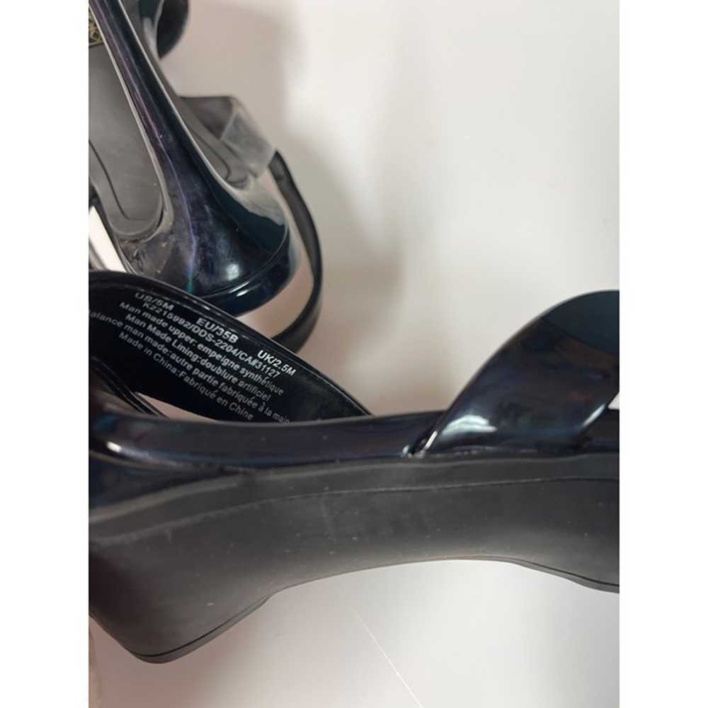 DKNY Sling Back Strappy Black Heels Size 5 - image 9