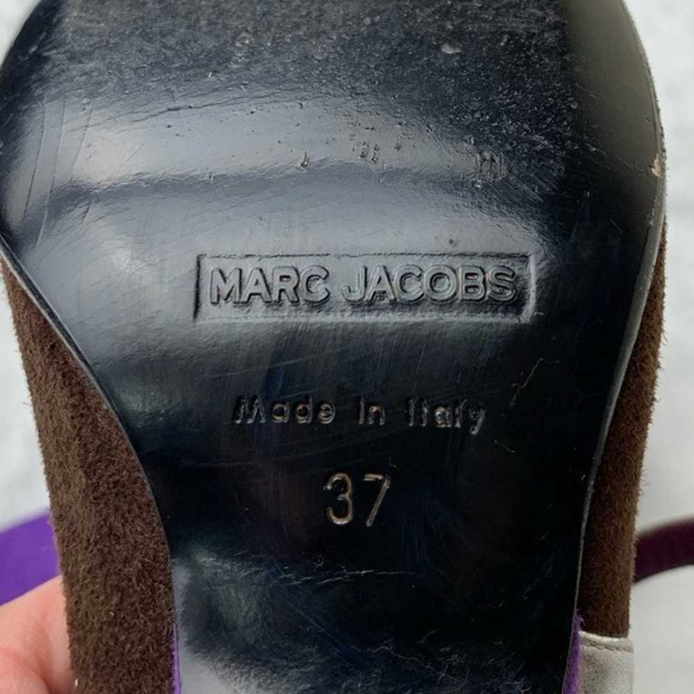 Marc Jacobs Purple Suede Mod Maryjane Wedge Heels - image 9