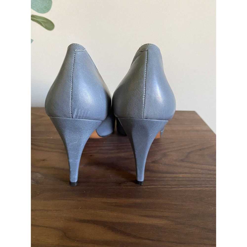 NEW~ Bally High Heel Pumps Gray Leather Womens Si… - image 4