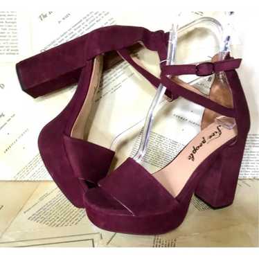 Free People Sandals Platform Heel Plum - image 1