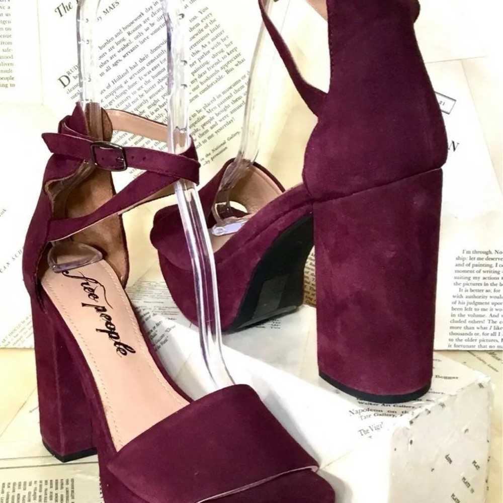 Free People Sandals Platform Heel Plum - image 2