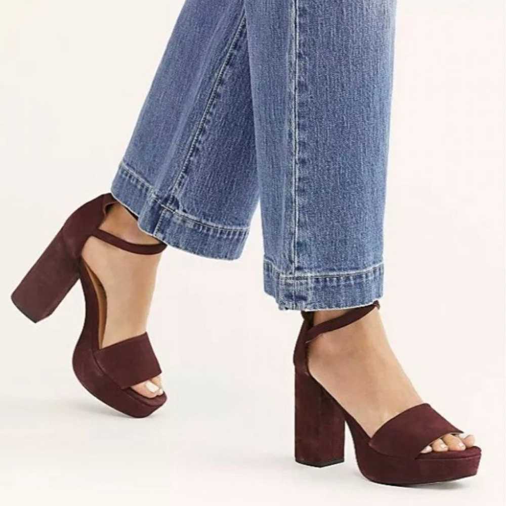 Free People Sandals Platform Heel Plum - image 3