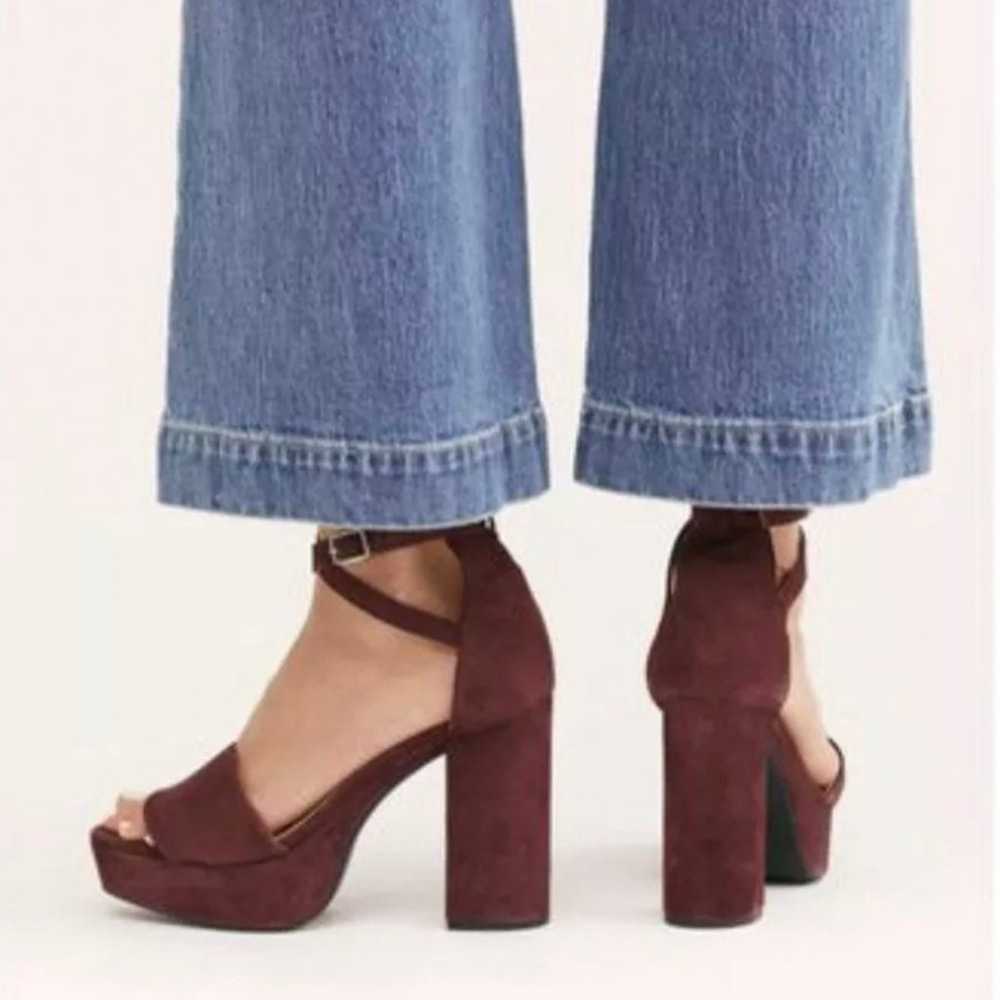 Free People Sandals Platform Heel Plum - image 5