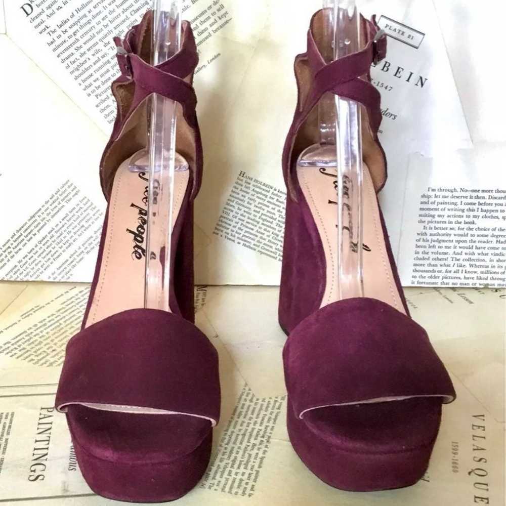 Free People Sandals Platform Heel Plum - image 6