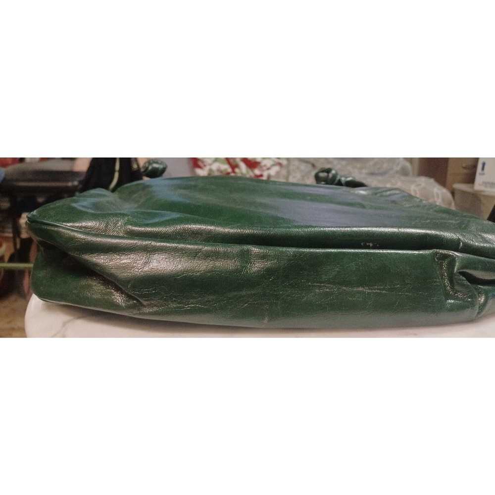 Vintage Vintage Faux Leather Purse BOHO Dark Gree… - image 4