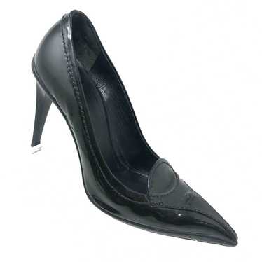 Miu Miu Pointed Toe Black Patent Leather Penny Lo… - image 1