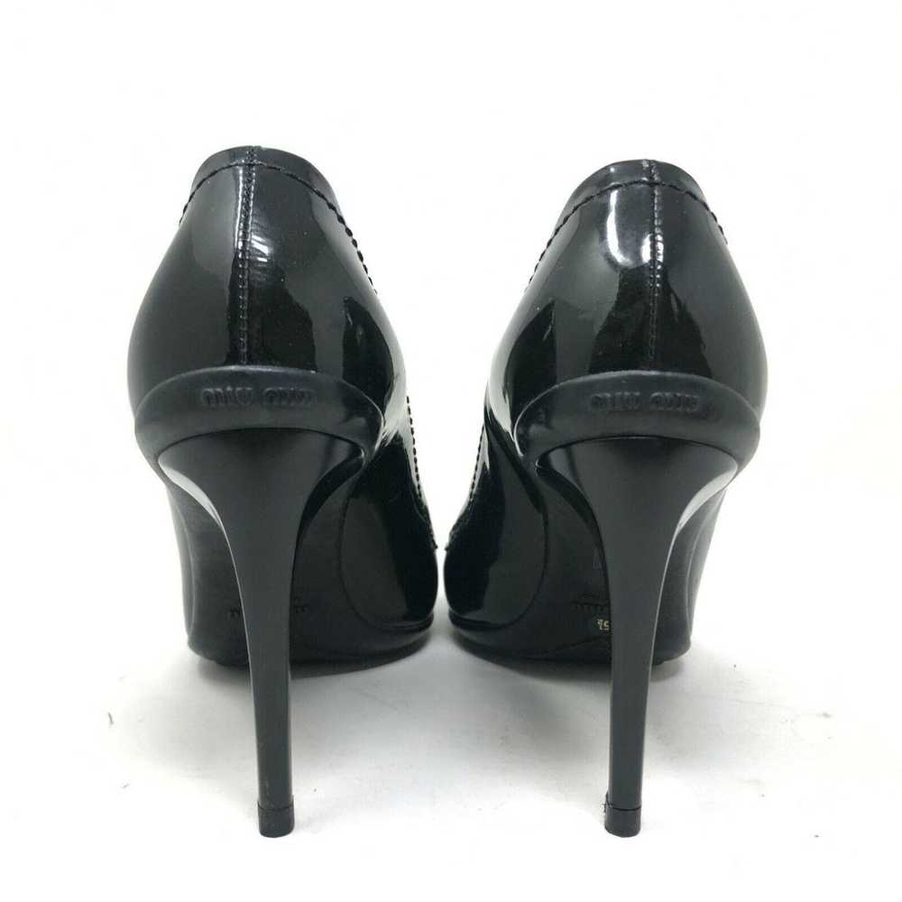 Miu Miu Pointed Toe Black Patent Leather Penny Lo… - image 5