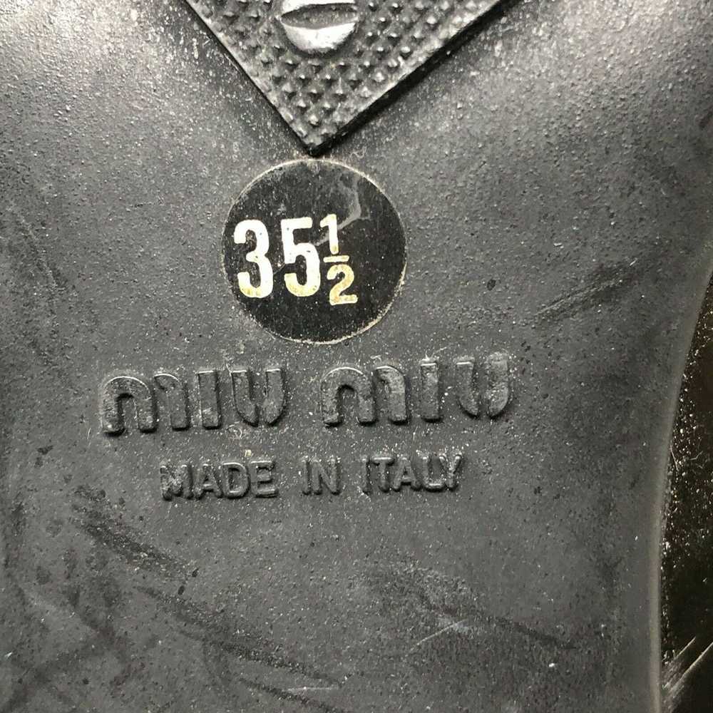 Miu Miu Pointed Toe Black Patent Leather Penny Lo… - image 9