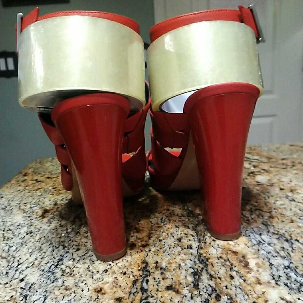Rare Calvin Klein Leather Red Gladiator Sandals H… - image 9