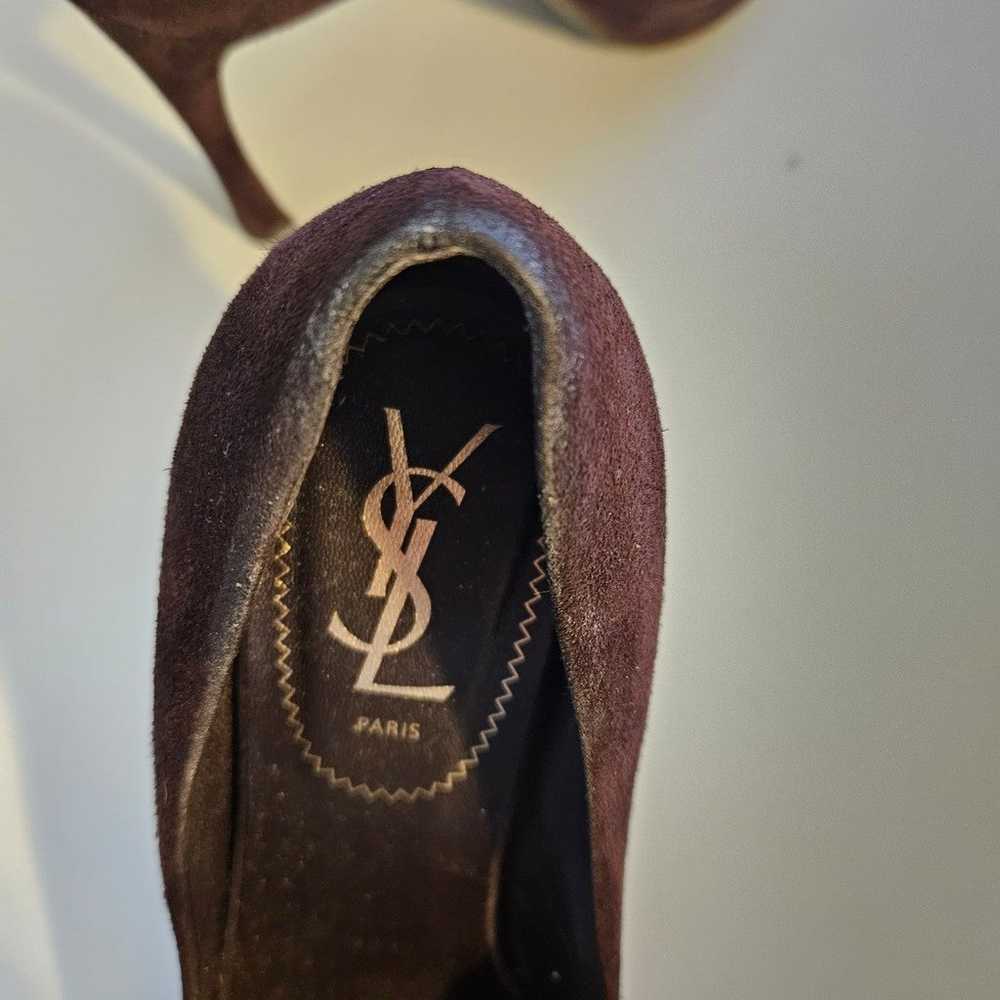 Ysl Chocolate brown Yves Saint Laurent round-toe … - image 6