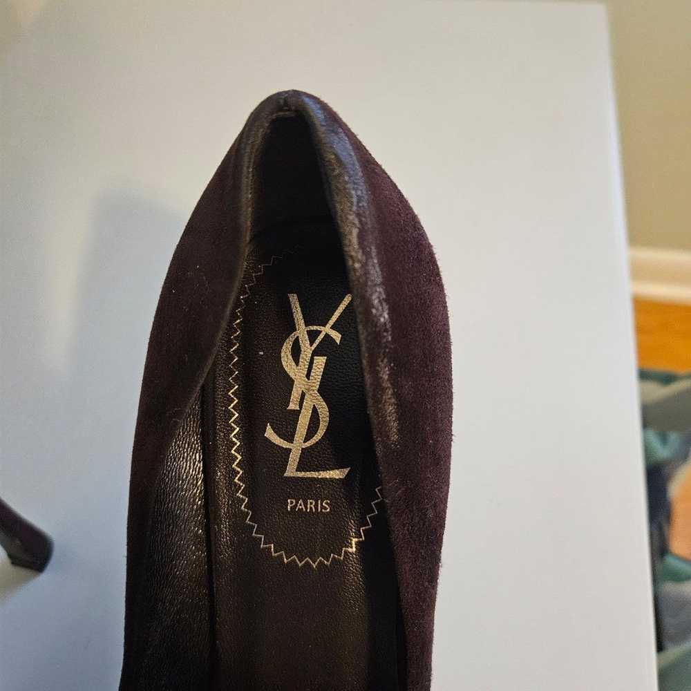 Ysl Chocolate brown Yves Saint Laurent round-toe … - image 7