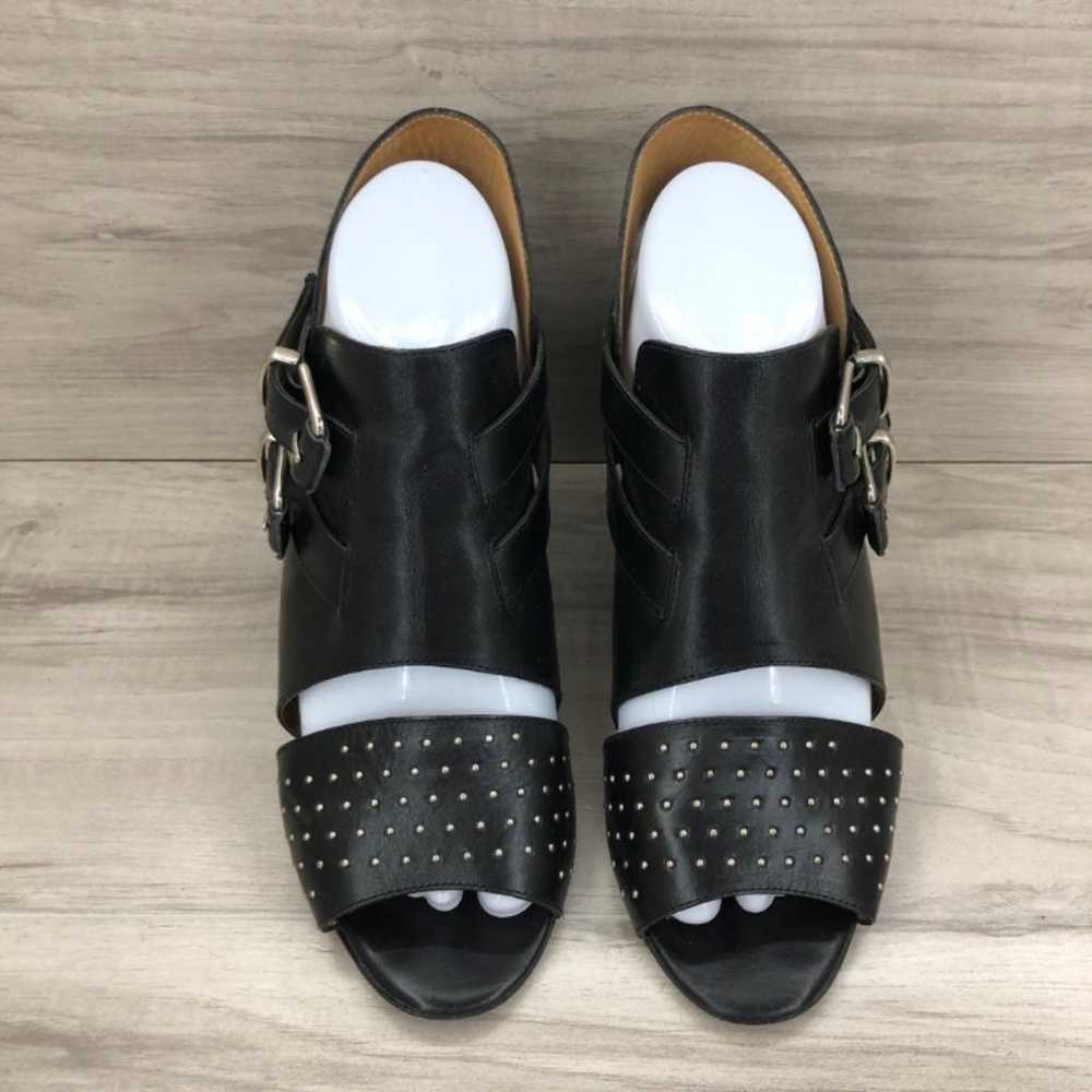 Thakoon Addition black Leather Studded Heeled San… - image 5