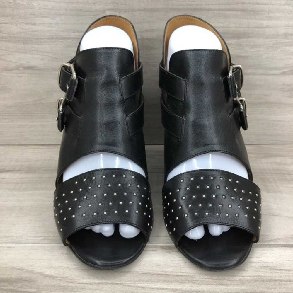 Thakoon Addition black Leather Studded Heeled San… - image 6